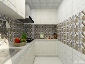富力桃园现代简约100平三居室厨房装修案例