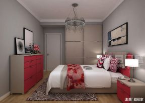 保利西子城现代简约90平二居室卧室装修案例