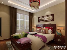 360平别墅中式风格卧室装修效果图片大全