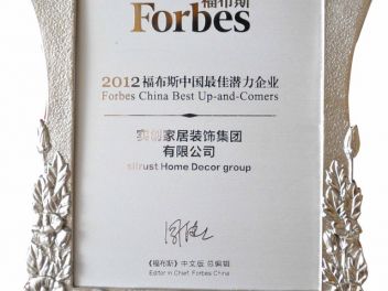 2013年福布斯中国最具潜力企业-唯一国内装修企业