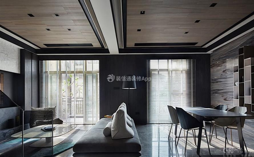 建發(fā)央墅280平米現(xiàn)代極簡(jiǎn)風(fēng)格餐廳裝修圖片