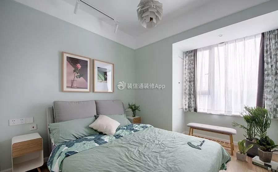 现代风格89平米两居室卧室装修效果图片欣赏