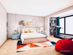 卡地亚花园城520平现代风格卧室床头设计图