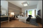 襄阳米庄小区140平米三居室现代风格卧室装修设计效果图 