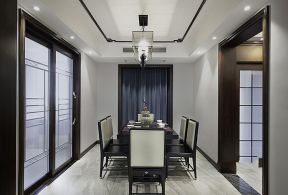 文儒德213平米中式风格餐厅装修设计效果图欣赏