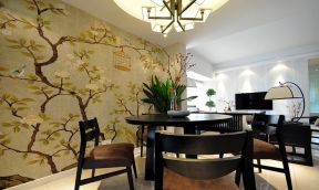 威尼斯水城新中式138平三居室餐厅装修案例