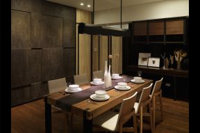 建大草堂校区220平米四居室中式风格餐桌装修设计效果图