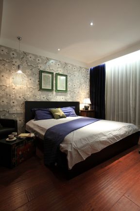 龙城国际140平米三居室中式风格卧室装修设计效果图
