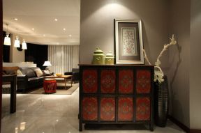 龙城国际140平米三居室中式风格摆件柜子装修设计效果图