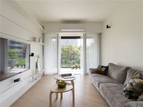滨江和城三居90平日式风格客厅布艺沙发效果图