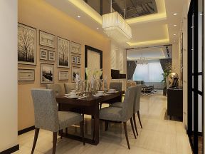 伟峰东樾200平米四居室现代风格餐厅装修设计效果图