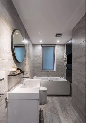 现代风格129平米三居室卫生间装修效果图片大全