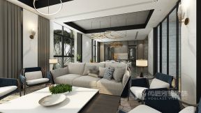 中信香水湾600平现代别墅客厅沙发设计效果图