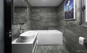 复地金融岛170平米现代风格卫生间浴缸图片