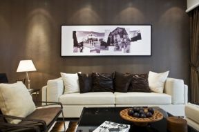 阳光城半山悦140平客厅白色沙发装修设计效果图
