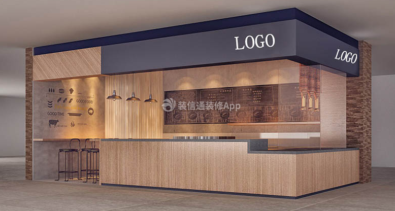  小吃店面装修设计效果图 2020小吃店内装修效果图