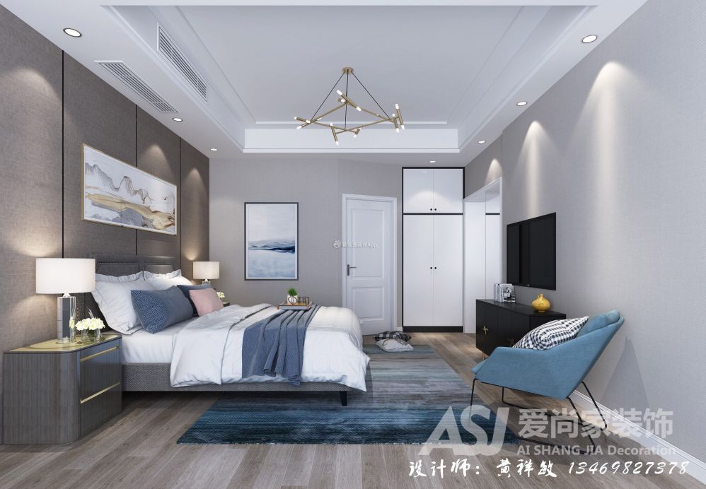 上上城洋房185平米復(fù)式現(xiàn)代簡約風(fēng)格臥室裝修設(shè)計(jì)效果圖