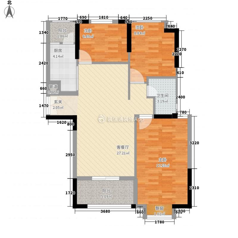 美倫東錦園中式三居77平戶型圖