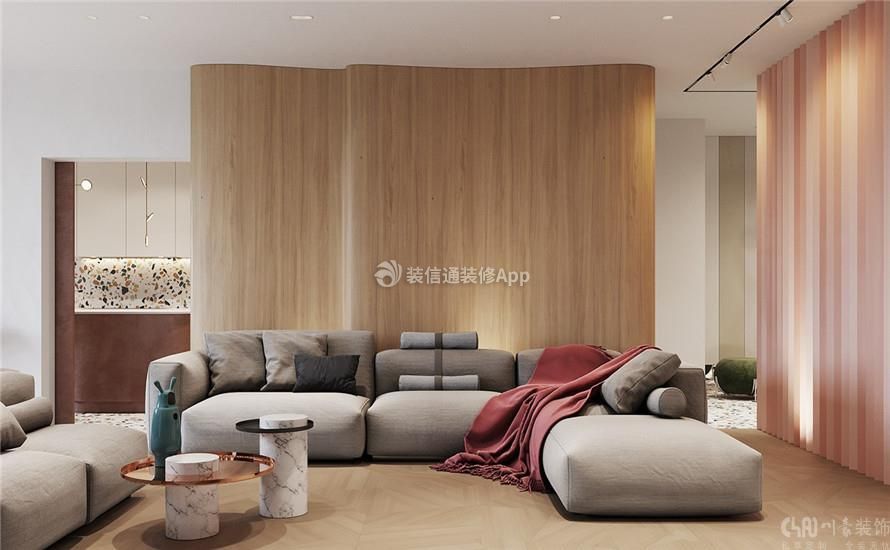 龙湖九里晴川170平米现代风格客厅沙发效果图