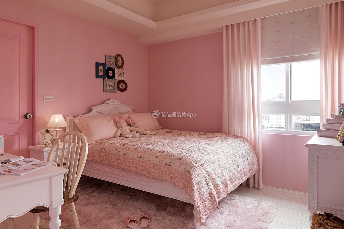 京汉凤凰城140平欧式风格卧室装修设计图