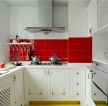 保利锦江里两居97平地中海风格厨房红色墙砖设计图