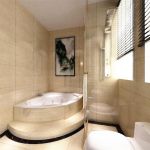 百悦城三居110平混搭风格卫生间扇形浴缸设计图