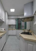 百步亭现代城85平米二居室美式小清新厨房装修设计效果图