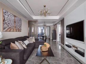 雅居乐·中央府现代130平三居室客厅装修案例