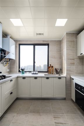 美式风格厨房装修效果图 2020美式风格厨房装修图 