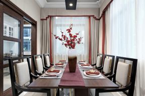 四季金辉106平米三居室中式风格餐厅装修设计效果图