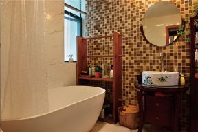 2020东南亚浴室柜装修效果图 东南亚卫生间装修效果图片 