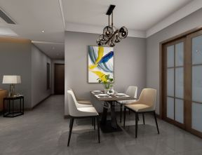 华远枫悦120平米三居室现代简约餐厅装修设计效果图