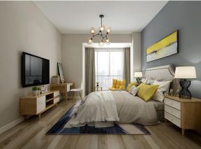 融创熙园现代简约120平三居室卧室装修案例