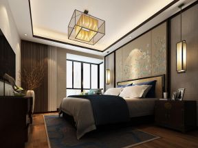 国联乐园新中式100平三居室卧室装修案例