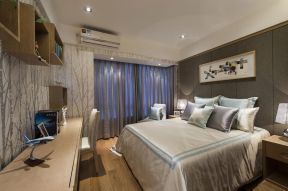 中建溪岸观邸新中式170平平层卧室装修案例