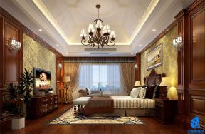 美式风格400平米别墅卧室装修效果图片赏析