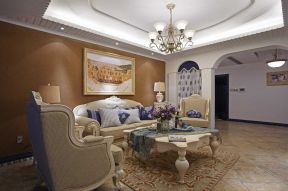 地中海风格374平米复式客厅装修效果图片