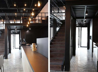 欧式复古风160平米咖啡厅吧台装修效果图