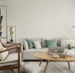 绿地国际花都89平米三居室极简沙发装修设计效果图