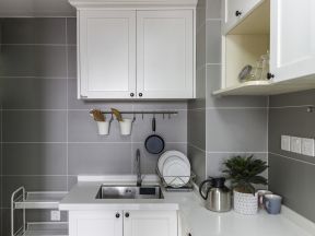 两居室94平米美式风格厨房装修效果图片