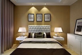 成都万达城68平小户型现代简约风格卧室床头台灯设计图片