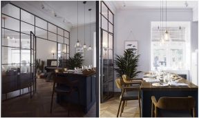绿地国际花都81平米三居室现代餐厅装修设计效果图