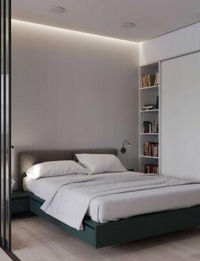 奥园名门95平米二居室极简卧室装修设计效果图