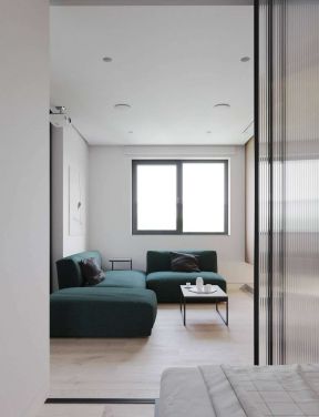 奥园名门95平米二居室极简沙发装修设计效果图