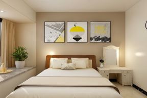 天隆三千海三居88平现代风格卧室装修效果图