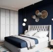 东山雅苑102平现代简欧风格卧室床头造型效果图片