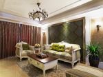 三里花城158平欧式风格客厅沙发背景墙造型图片