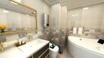 富贵家园180平新房卫生间镜子装修效果图片