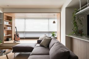 天誉城简约风格客厅转角沙发装修设计效果图片