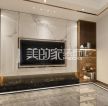380平新中式风格别墅客厅电视墙装潢设计图